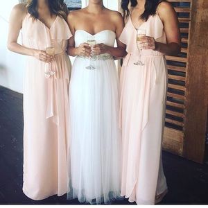 Light Pink Dress / Blush chiffon dress!